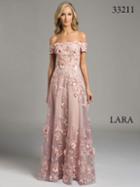 Lara Dresses - Charming Off The Shoulder Long Floral A-line Gown 33211