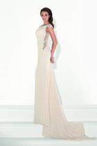 Tarik Ediz - 92826 Lace Cap Sleeve Bateau Sheath Dress