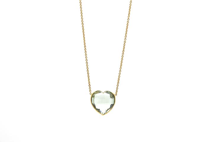 Tresor Collection - 18k Yellow Gold Necklace With Green Amethyst H/s