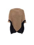 Minnie Rose - Lofty Cotton Color Block Poncho