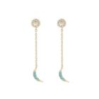 Ashley Schenkein Jewelry - Tulum Crescent Moon Dangle Earring