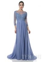 Terani Evening - Illusion Quarter Sleeves Gown 1611m0642b