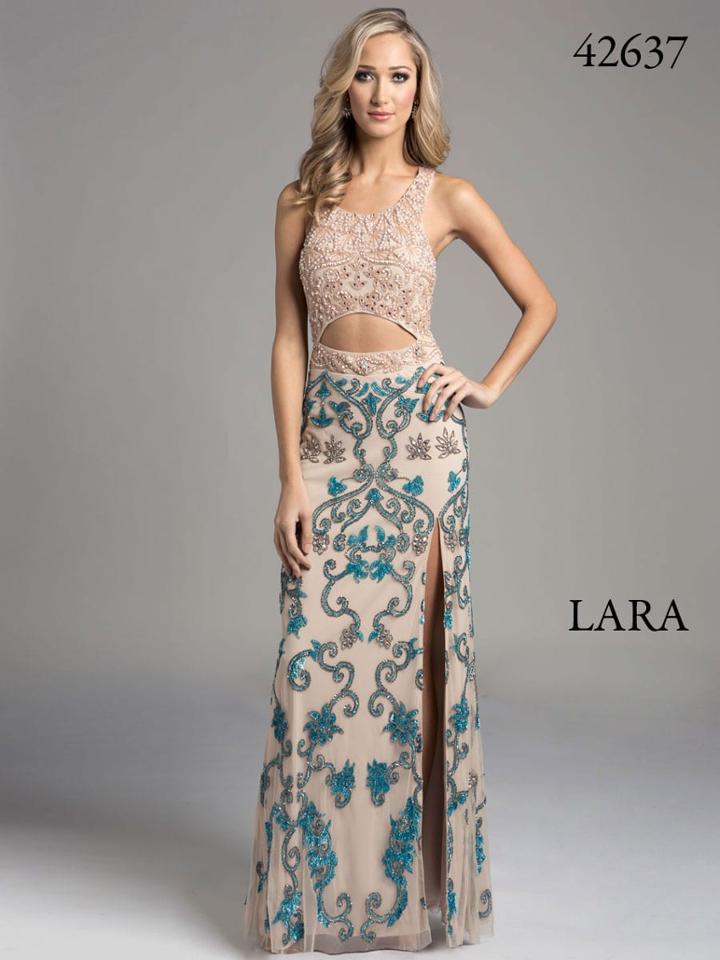 Lara Dresses - Foxy Cutout Dress With Colorful Embellishments 42637