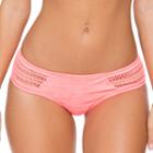 Luli Fama - Take Me To Paradise Crochet Moderate Bottom In Coral (l530356)