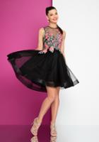 Terani Prom - 1721h4517 Floral Embroidered Illusion Dress