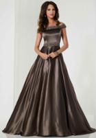 Tiffany Homecoming - 46115 Beaded Off-shoulder A-line Gown