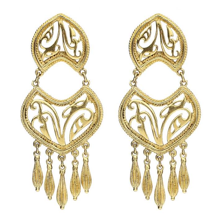 Ben-amun - Helen Of Troy Gold Tassel Drop Earrings