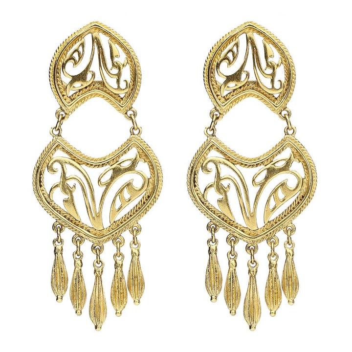 Ben-amun - Helen Of Troy Gold Tassel Drop Earrings