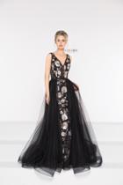 Colors Dress - 2025 Sequined Deep V-neck Ballgown