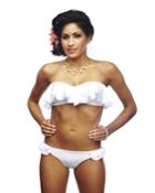 Nicolita Swimwear - Rumba Ruffles Bandeau Bikini Top White