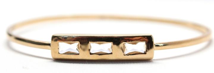 Rachael Ryen - Baguette 3 Stone Bangle