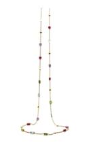 Tresor Collection - Emerald Olive Beads Necklace In 18k Yg