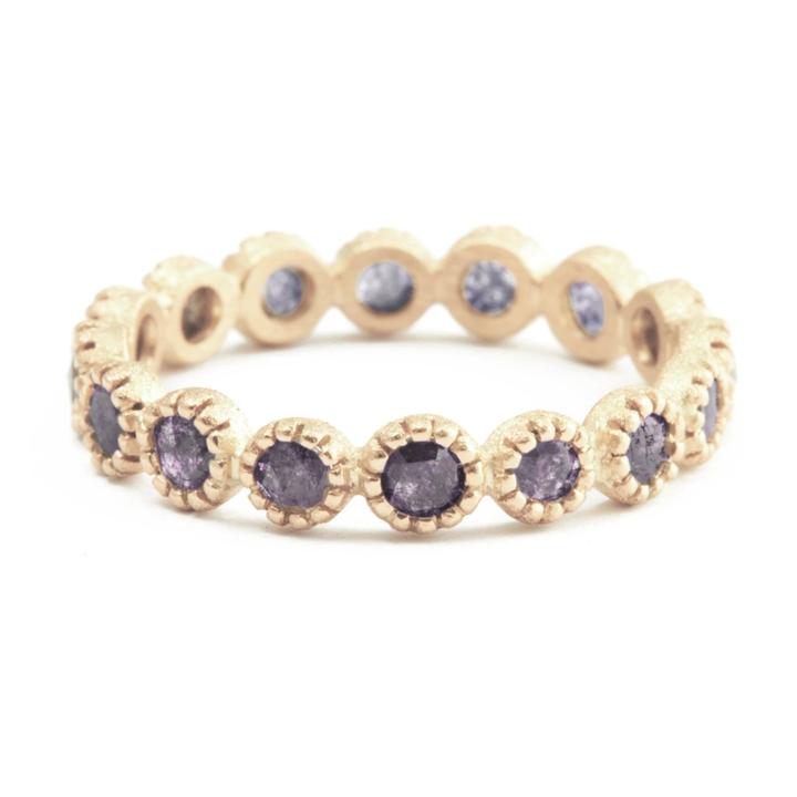 Nina Nguyen Jewelry - Crosshatch Diamond Gold Ring