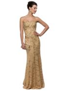 Dancing Queen - Figure-flattering Lace Embellished Sweetheart Corset Sheath Dress 8872