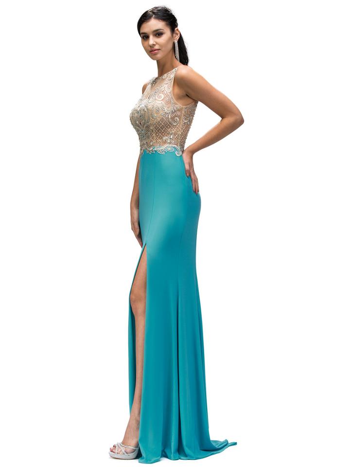 Dancing Queen - Jaw-dropping Sheer Embellished Straight Dress 9353