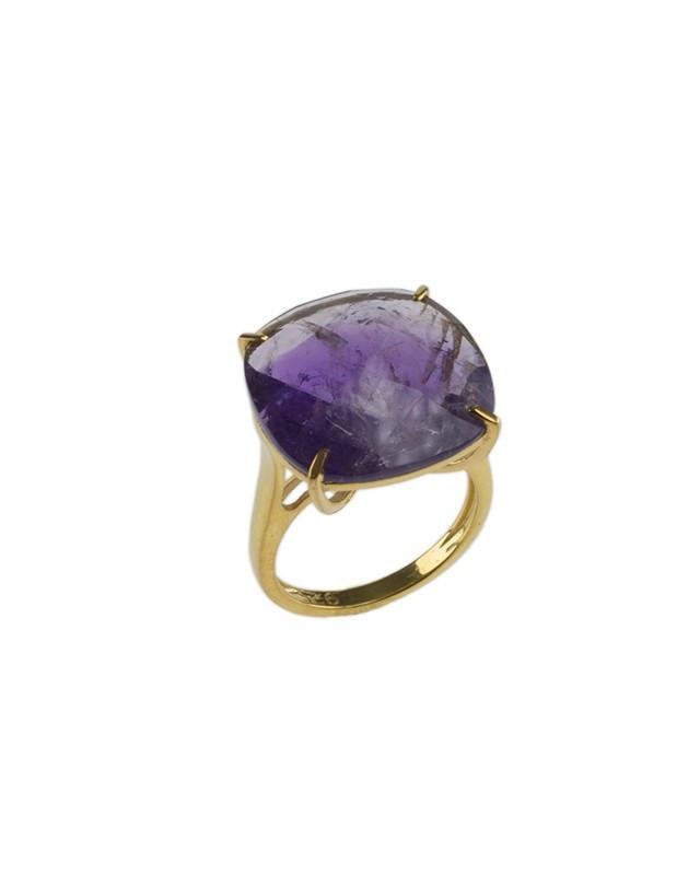 Jarin K Jewelry - Amethyst Checkerboard Ring