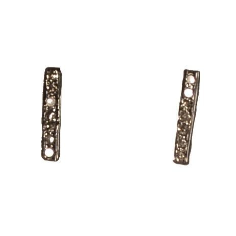 Mabel Chong - Pave Diamond Bar Stud Earrings