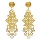 Ben-amun - Gold & Pearl Dame Clip On Earrings