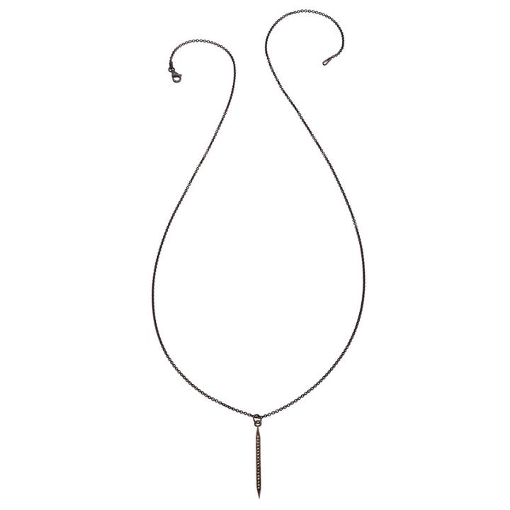 Heather Hawkins - Oxidized Diamond Spike Necklace