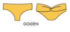 Nicolita Swimwear - New! Knotty Bikini Boy Short With Scrunch In Golden