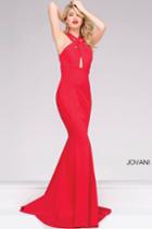 Jovani - Long Sleeveless Keyhole Neckline Dress 40379
