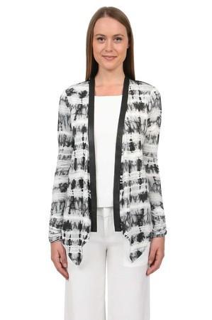 Sw3 Bespoke Valentina Cardigan In Black/white Tie Dye