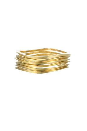 Jules Smith Set Of 5 Surf Bangles In Gold