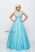 Milano Formals - Ruched Sweetheart Bejeweled A-line Dress E1774
