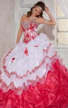 Tiffany Designs - 56255 Embellished Sweetheart Ruffled Ballgown