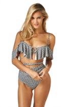 Montce Swim - Gingham La Caletta Top X High Rise Bottom Bikini Set