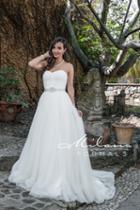 Milano Formals - Aa9329 Strapless Embellished Sweetheart Wedding Gown
