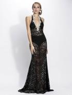 Baccio Couture - Lorena Lace Long Dress
