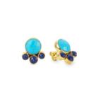 Margaret Elizabeth - Petite Cluster Studs Turquoise & Lapis