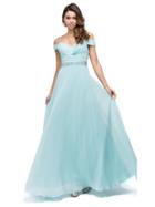 Alluring Ruched And Bejeweled Cold Shoulder Chiffon Dress