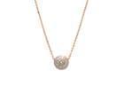 Tresor Collection - Double Sided Pave Diamond Medium Lente Necklace In 18k Rose Gold