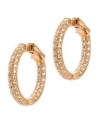 Cz By Kenneth Jay Lane - Pave Inside Out Diamond Simulant Mini Hoops