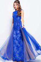 Jovani - Jvn58023 Embroidered Cap Sleeve A-line Dress