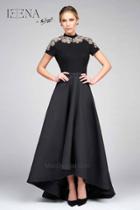 Ieena Duggal - 25250 Cap Sleeve Dress In Black