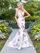 Clarisse - 3424 Strapless Floral Mermaid Gown