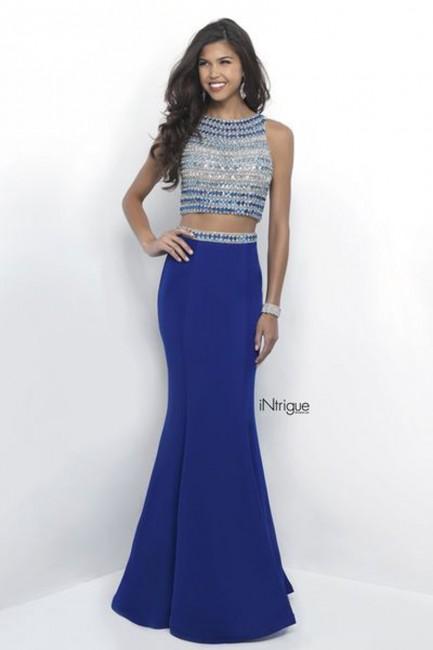 Intrigue - Rhinestone Embellished Top Two-piece Dress 282