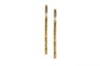 Tresor Collection - Lattice Dangling Bar Earings With Diamond In 18k Yellow Gold