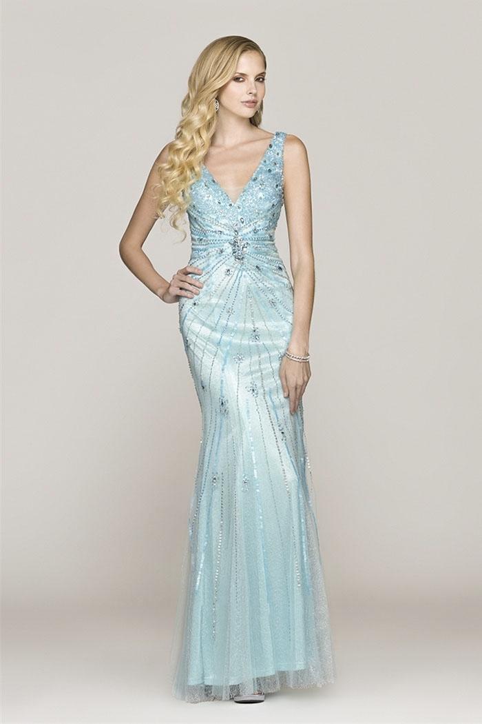 Bg Haute - G3117 Dress In Aqua