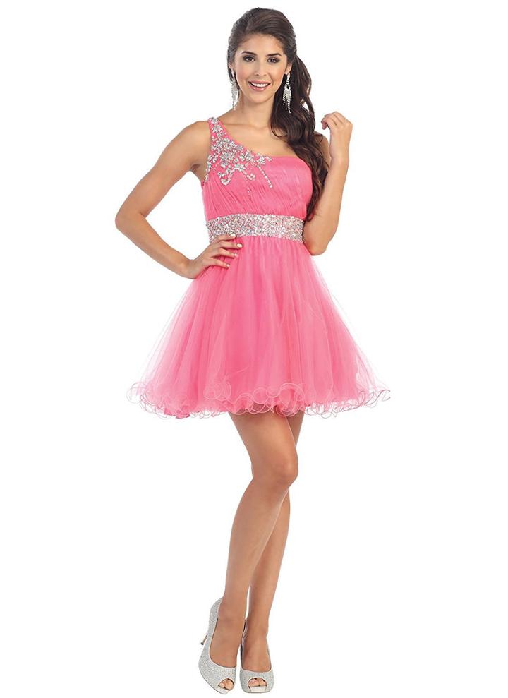 May Queen - Asymmetrical Shirred Bodice A-line Dress