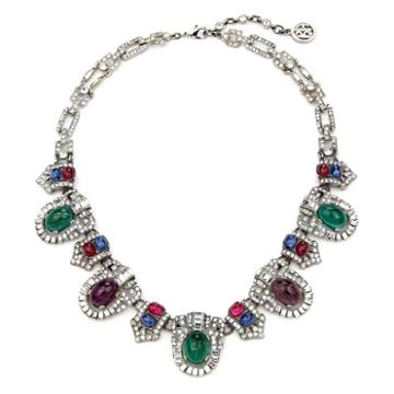 Ben-amun - Velvet Glamour Multi-color Ornate Crystal Necklace