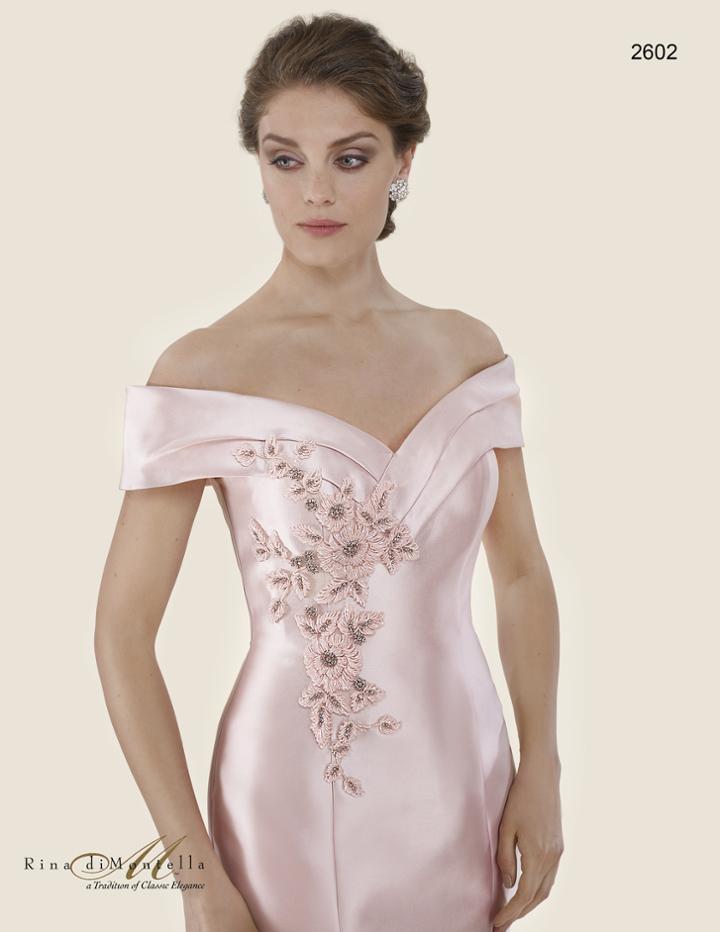 Rina Di Montella - Rd2602 Embellished Folded Off-shoulder Mermaid Gown
