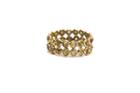 Tresor Collection - Rose Cut Organic Diamond Double Row Ring Band In 18k Rose Gold