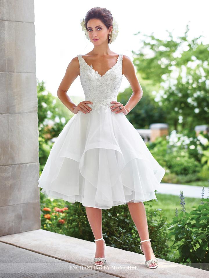 Enchanting By Mon Cheri - 117181 Asymmetrically Tiered Wedding Dress