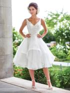 Enchanting By Mon Cheri - 117181 Asymmetrically Tiered Wedding Dress