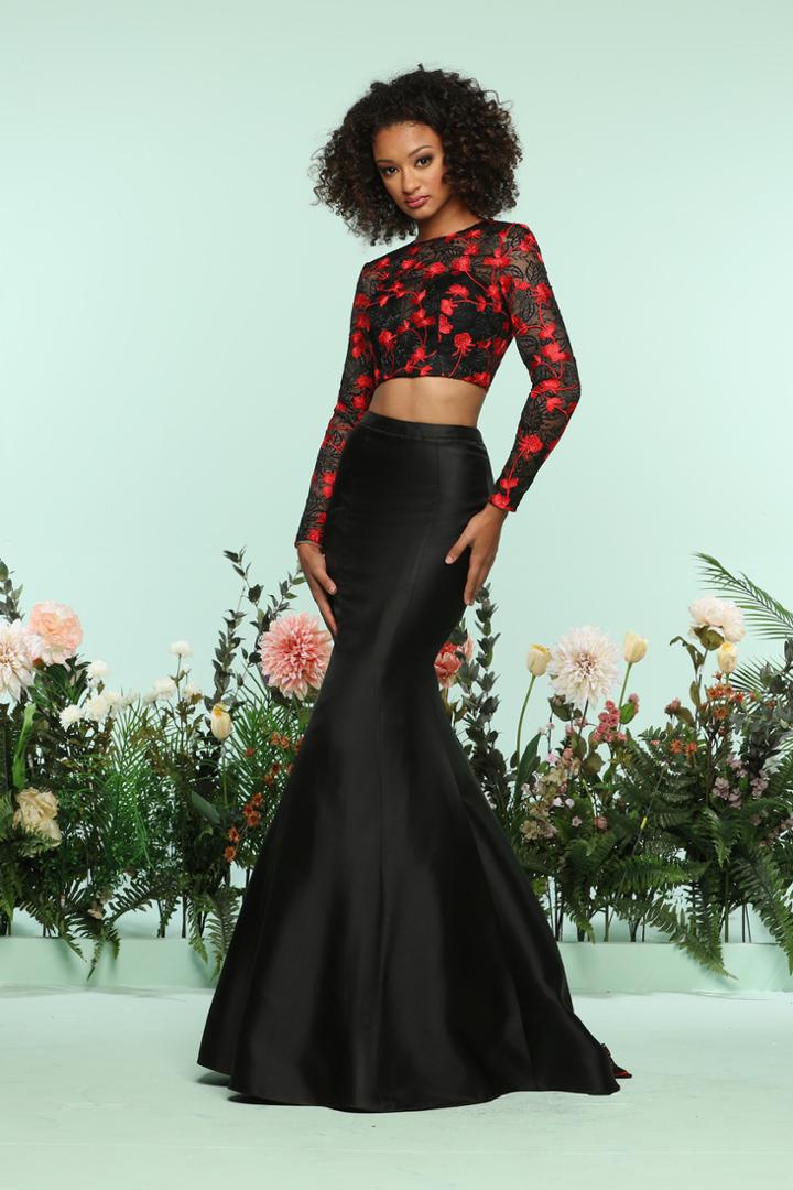 Zoey Grey - 31232 Long Sleeved Two-piece Mermaid Gown