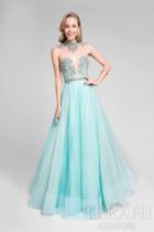 Terani Prom - Intricately Beaded Sweetheart Illusion Gown 1711p283